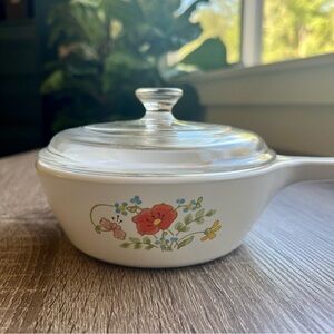 Vintage Corning Ware Wildflower 1 pint sauce pan